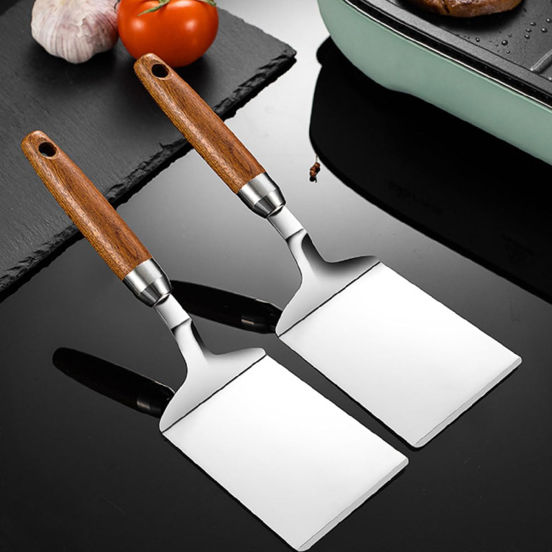 Okonomiyaki Spatula - 2pcs Non-stick Spatula 304 Stainless Steel