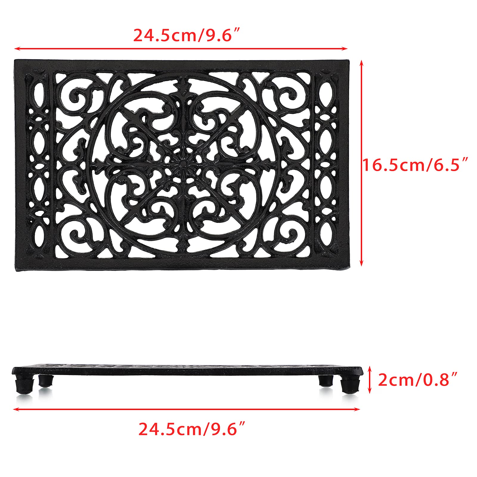 Rectangle Cast Iron Trivet Hea - Cast Iron Corn 评论和价格