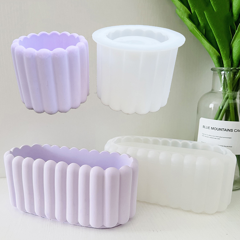 Oval Cement Flowerpot Silicone - Potsticker Mold 评论和价格