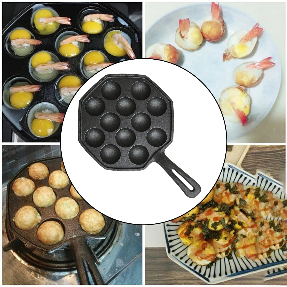 Cast Iron 12 Pits For Baking T - Takoyaki Grill Plate 评论和价格