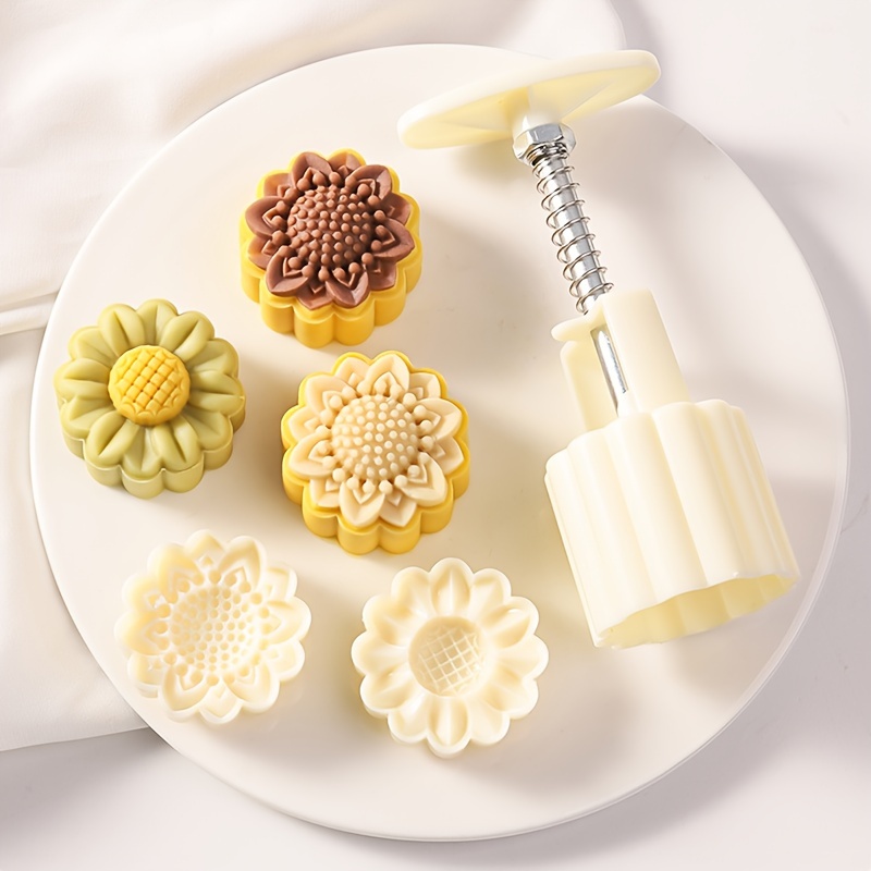 Sunflower Flowers Moon Cake Mo - Bunny Cake Mold 评论和价格