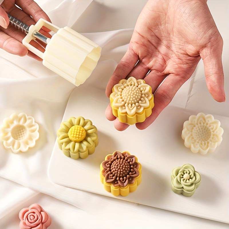 Sunflower Flowers Moon Cake Mo - Bunny Cake Mold 评论和价格
