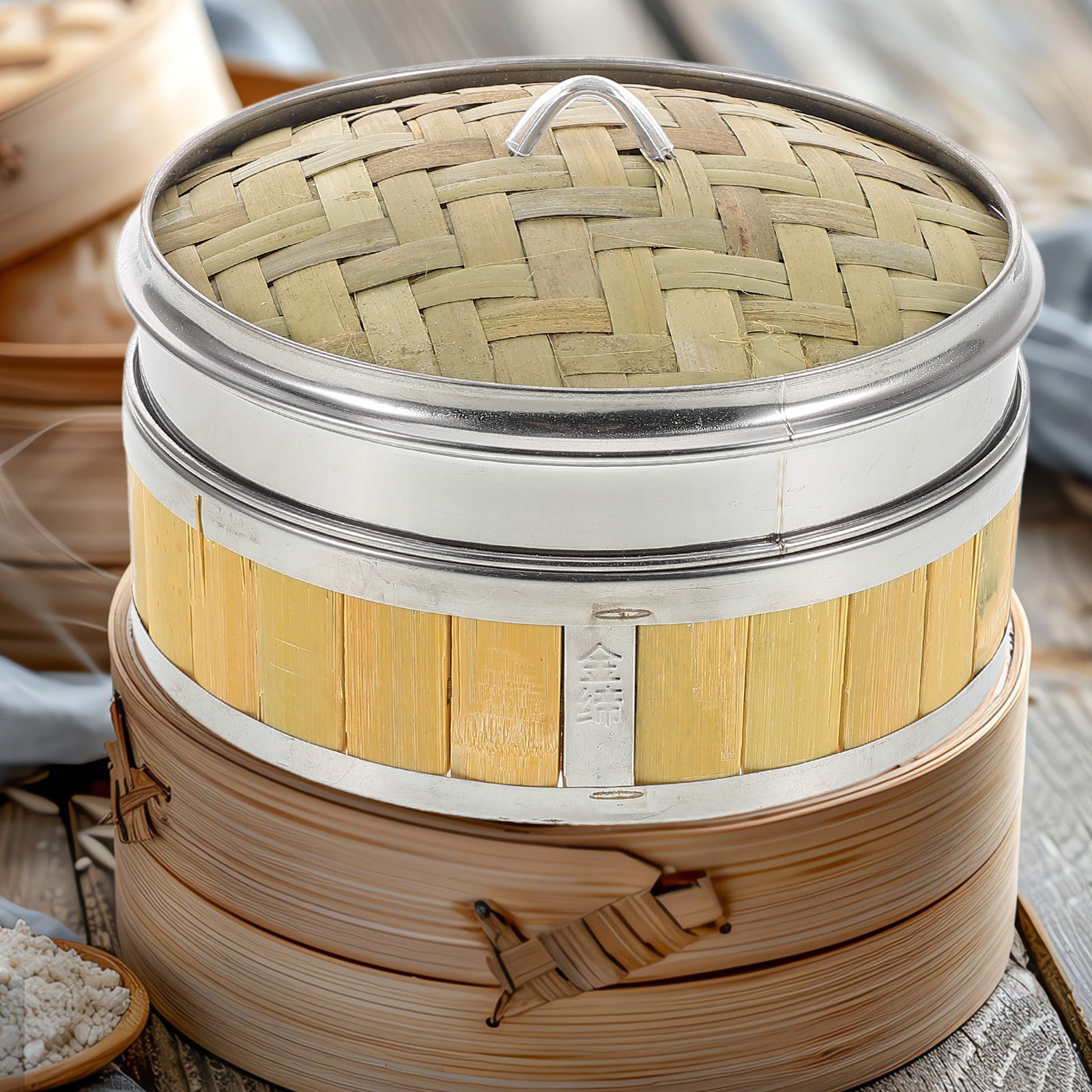 18Cm Bamboo Wood Steamer Baske - Bao Steamer Bamboo 评论和价格