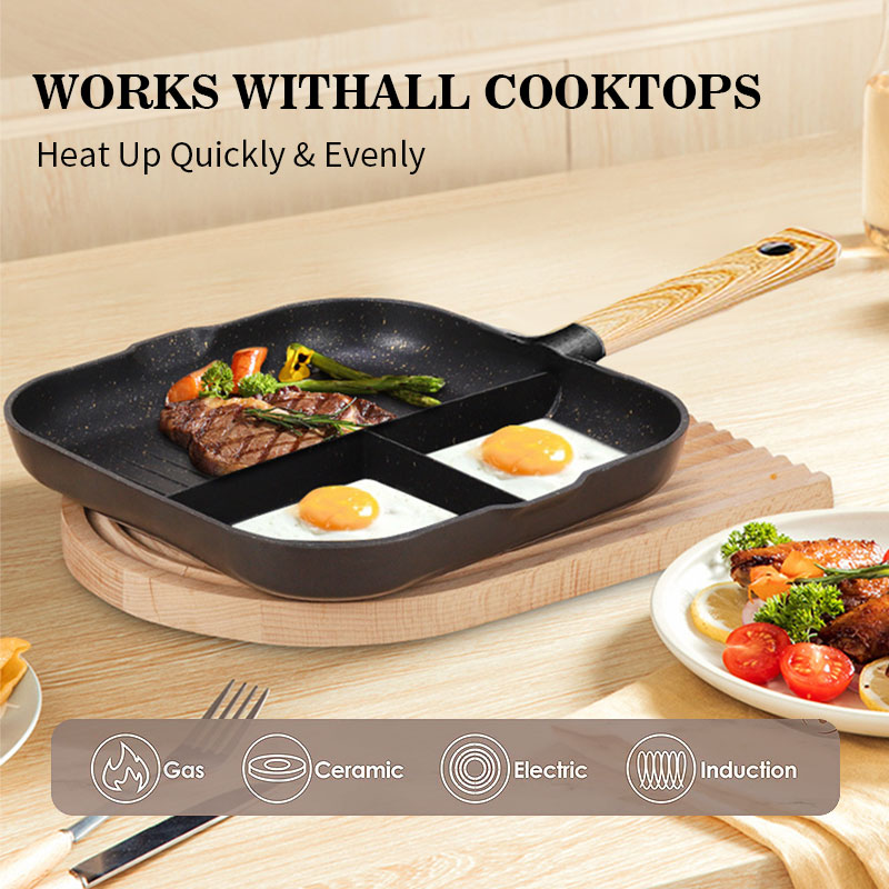 3 in 1 Frying Pan Aluminum All - Egg Waffle Pan 评论和价格