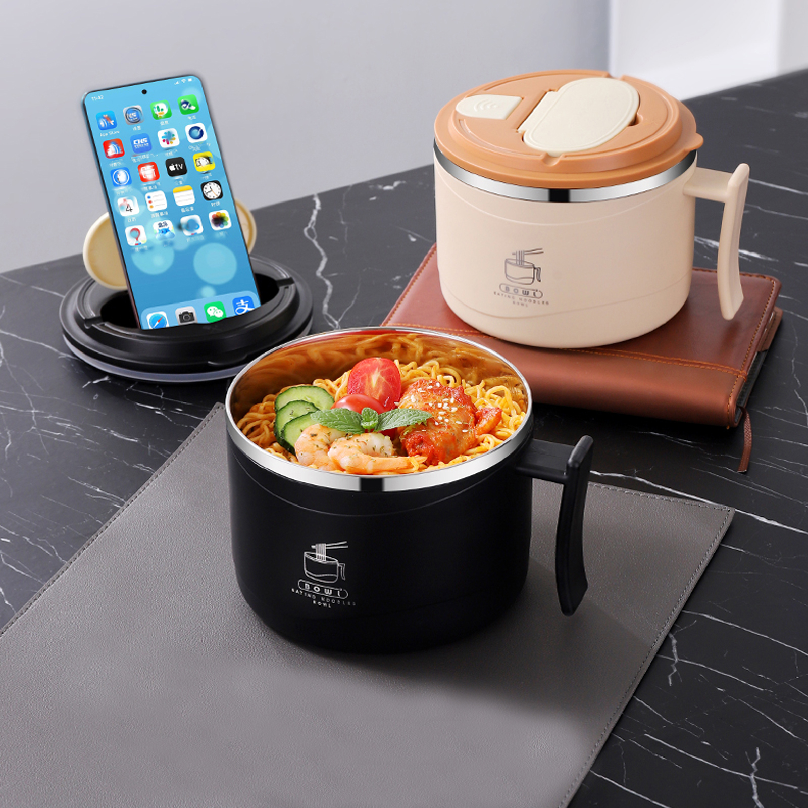1300ml Ramen Bowl With Lid Sta - Dim Sum Basket 评论和价格